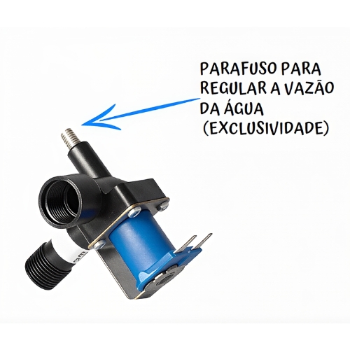 Esse pedal é fixado no rodapé do gabinete, é bivolt. Com uma leve pressão, ele abre a válvula que dá passagem para a água. Nesse caso, também pode ser utilizada a torneira que já está instalada no local.