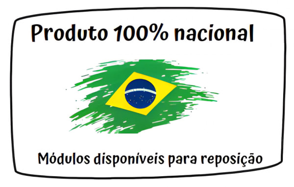 Produto 100% nacional. Módulos disponíveis para reposição