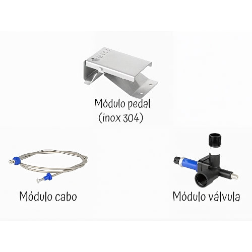 Pedal, cabo e válvula do acionador mecânico H2TEC